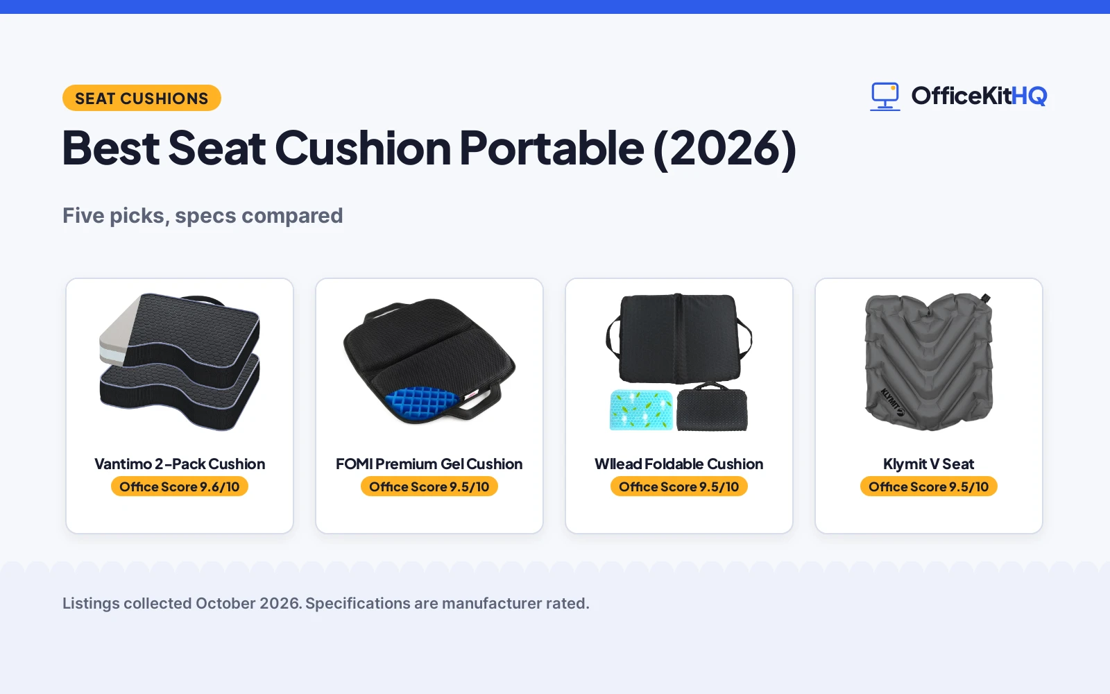 Best Seat Cushion Portable: 5 Picks Compared (2026)