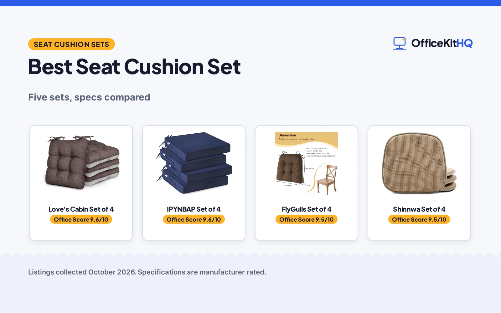 Best Seat Cushion Set (2026): 10 Sets Compared