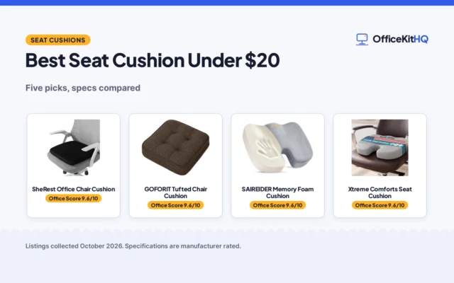 Best Seat Cushion Under $20 (2026): 5 Picks Compared
