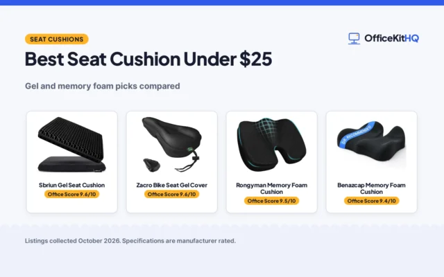 Best Seat Cushion Under $25 (2026): 4 Picks Compared