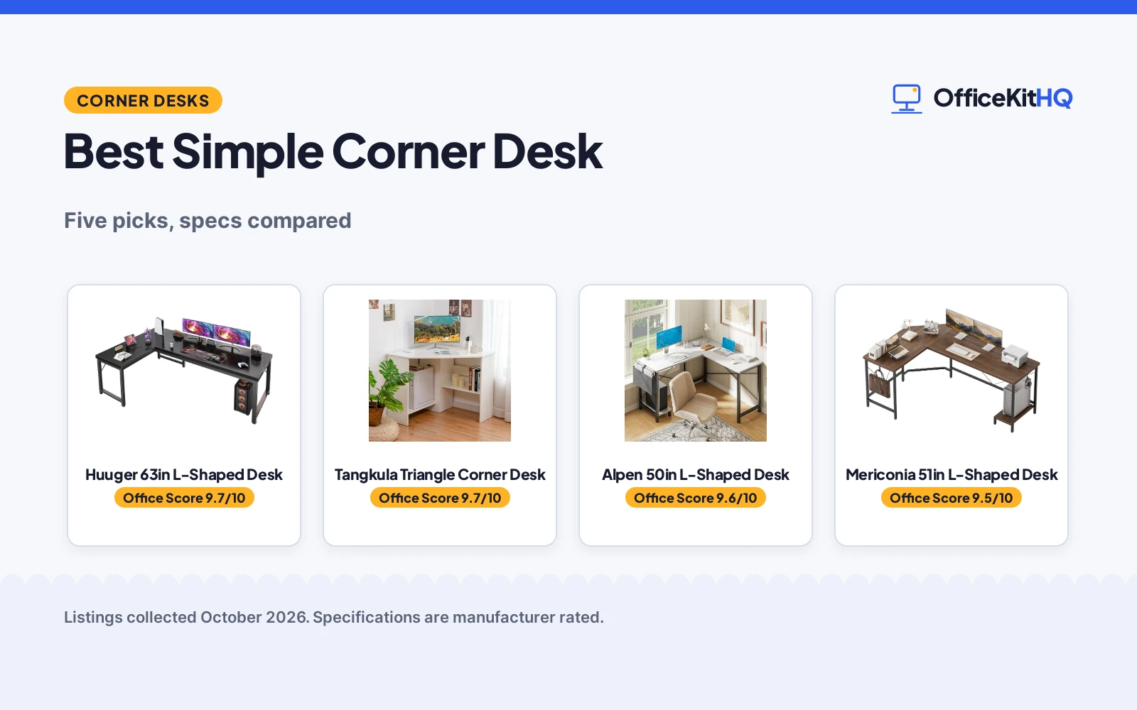 Best Simple Corner Desk (2026): 5 Desks Compared