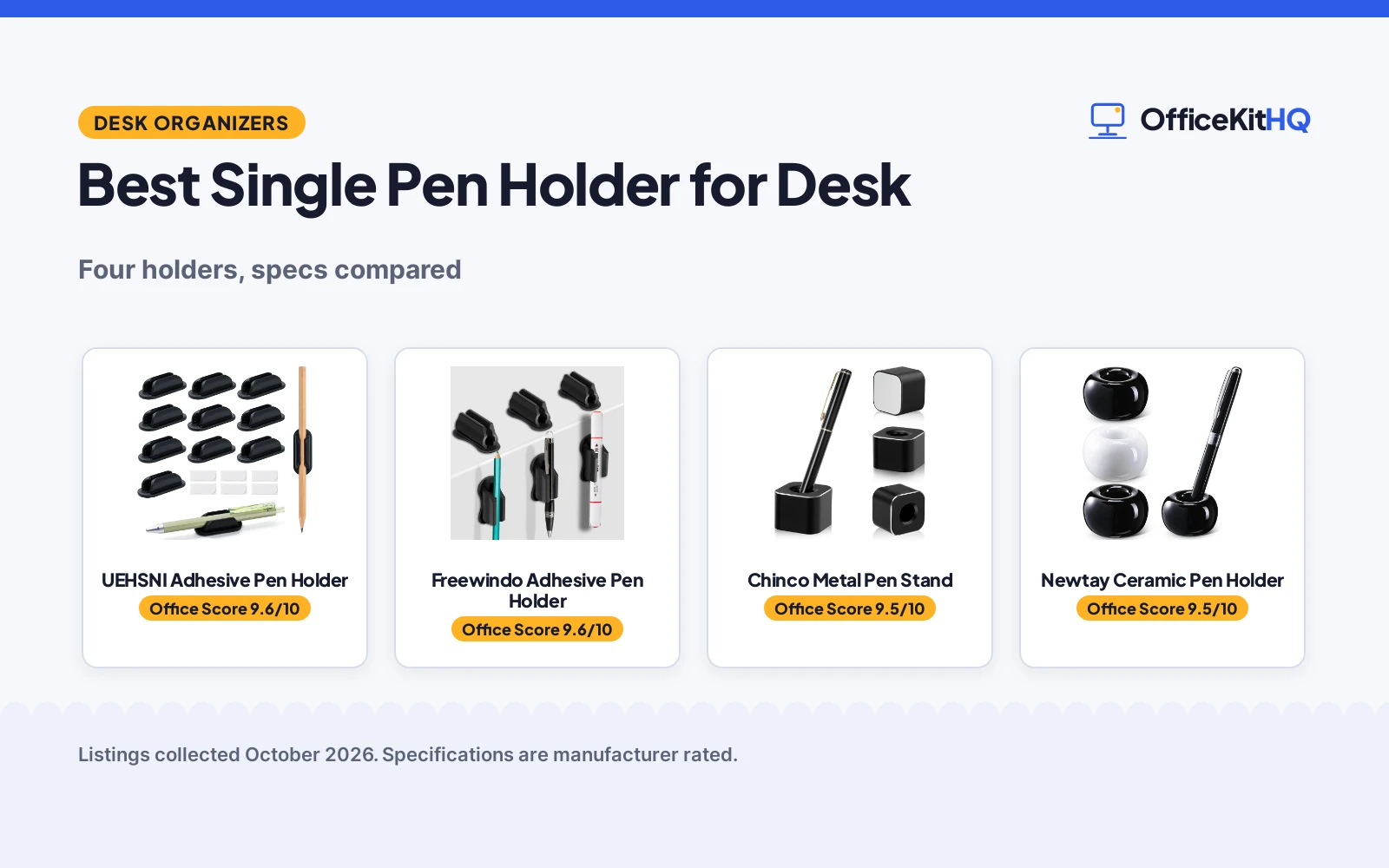 Best Single Pen Holder for Desk (2026): 4 Compared