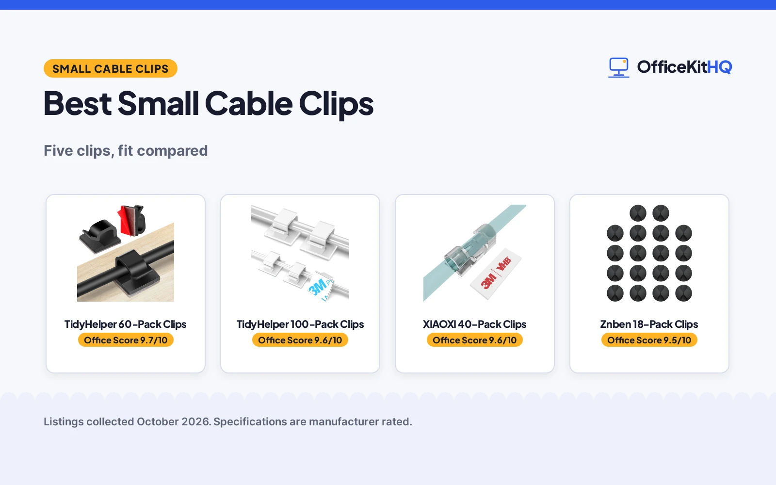 Best Small Cable Clips (2026): 5 Clips Compared