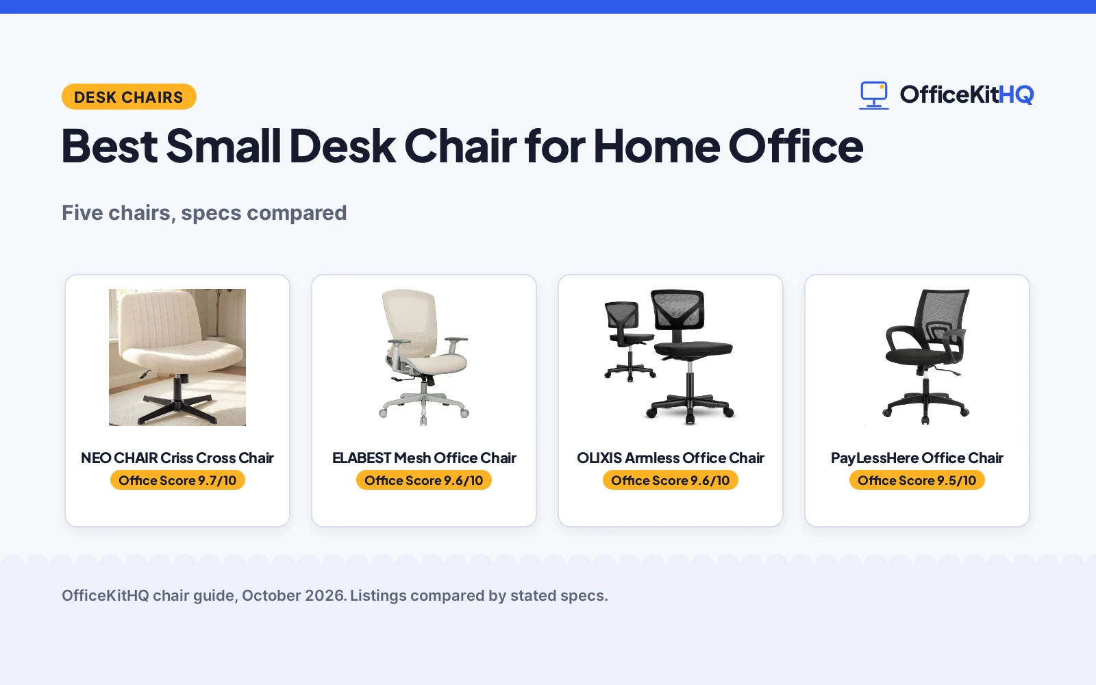 Best Small Desk Chair for Home Office (2026): 5 Compared