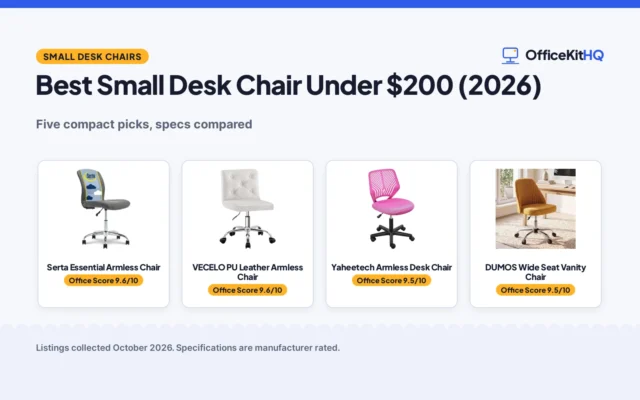 Best Small Desk Chair Under $200 (2026): 5 Picks Compared