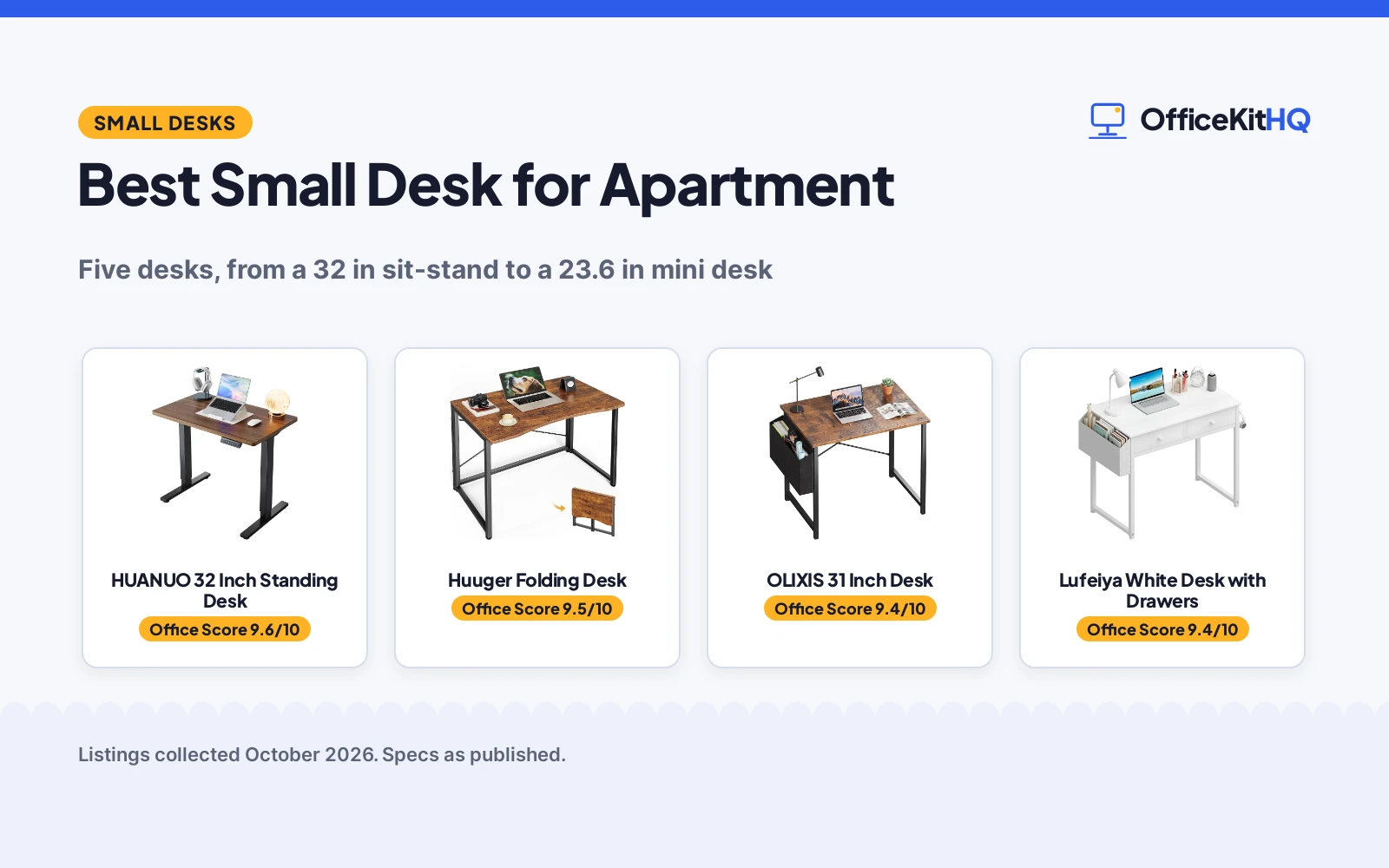 Best Small Desk for Apartment (2026): 5 Compared