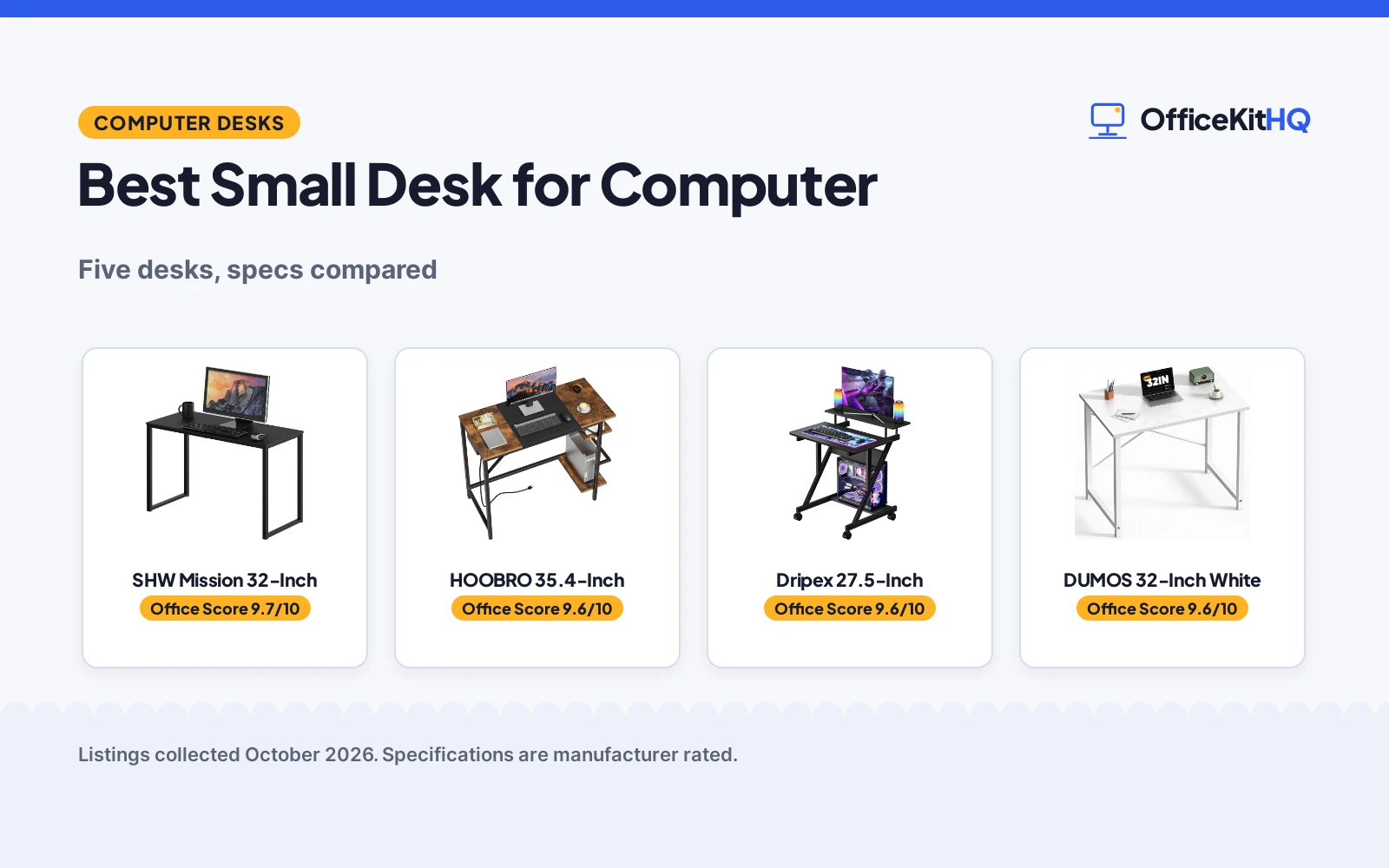 Best Small Desk for Computer (2026): 5 Desks Compared