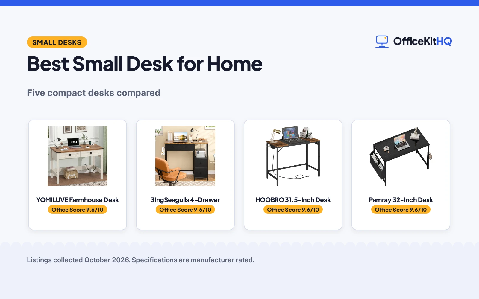 Best Small Desk for Home (2026): 5 Compact Picks