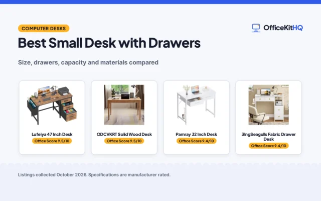 Best Small Desk with Drawers (2026): 5 Compared