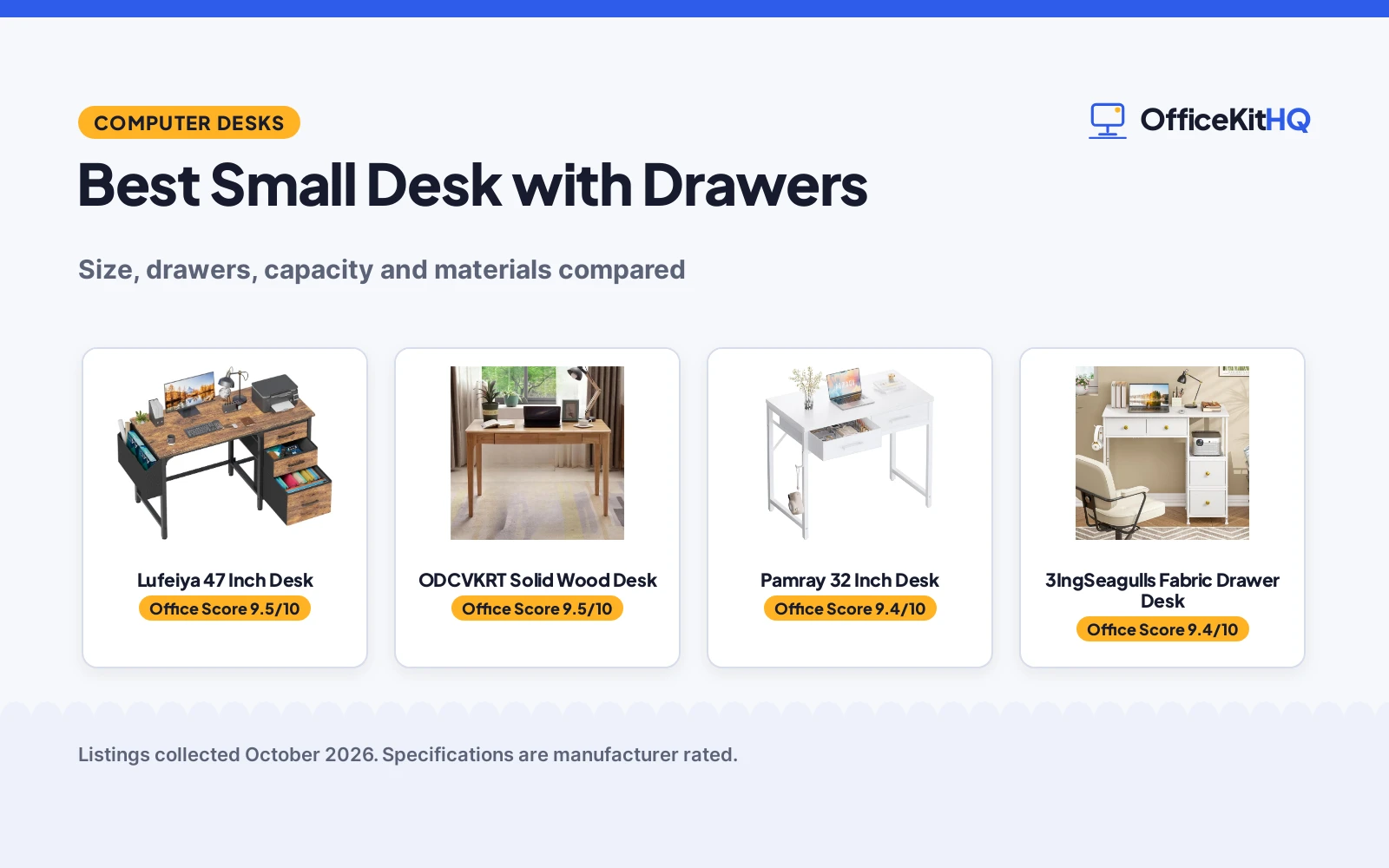 Best Small Desk with Drawers (2026): 5 Compared