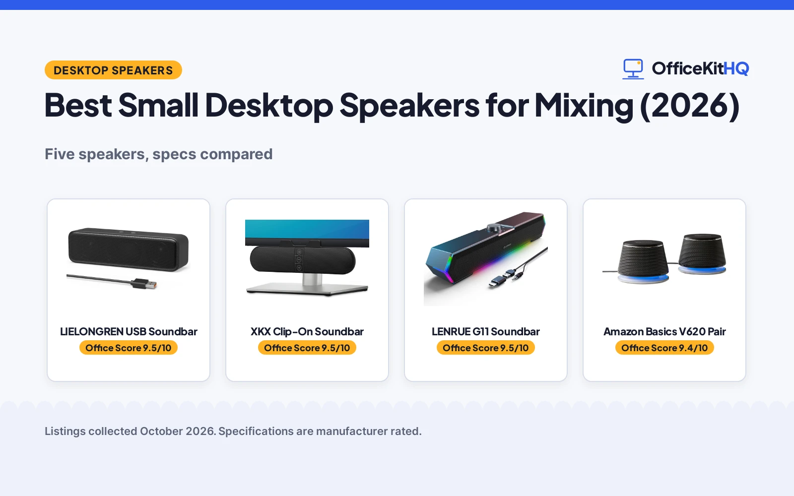 Best Small Desktop Speakers for Mixing (2026): 5 Compared
