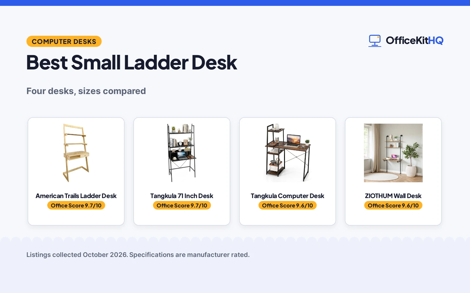 Best Small Ladder Desk (2026): 4 Desks Compared