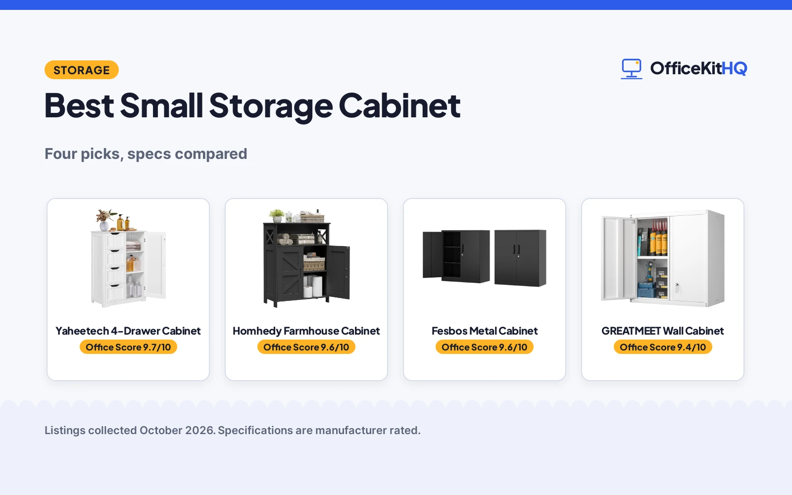 Best Small Storage Cabinet (2026): 4 Picks Compared