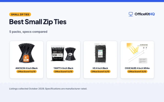 Best Small Zip Ties (2026): 5 Desk Picks Compared