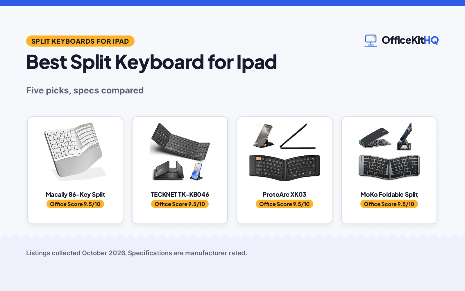 Best Split Keyboard for Ipad (2026): Foldable and Split Picks