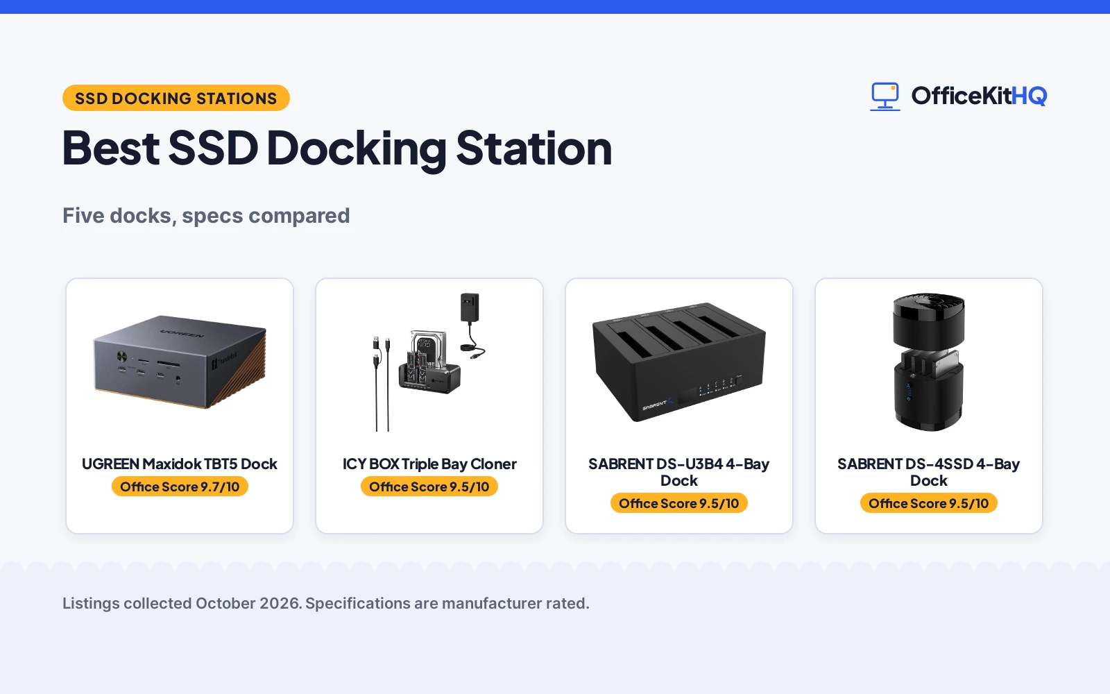 Best SSD Docking Station (2026): 5 Docks Compared