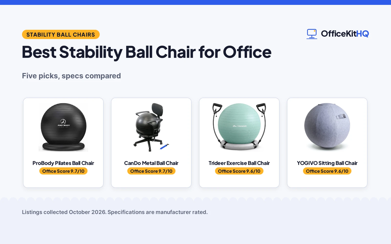 Best Stability Ball Chair for Office: 5 Picks Compared