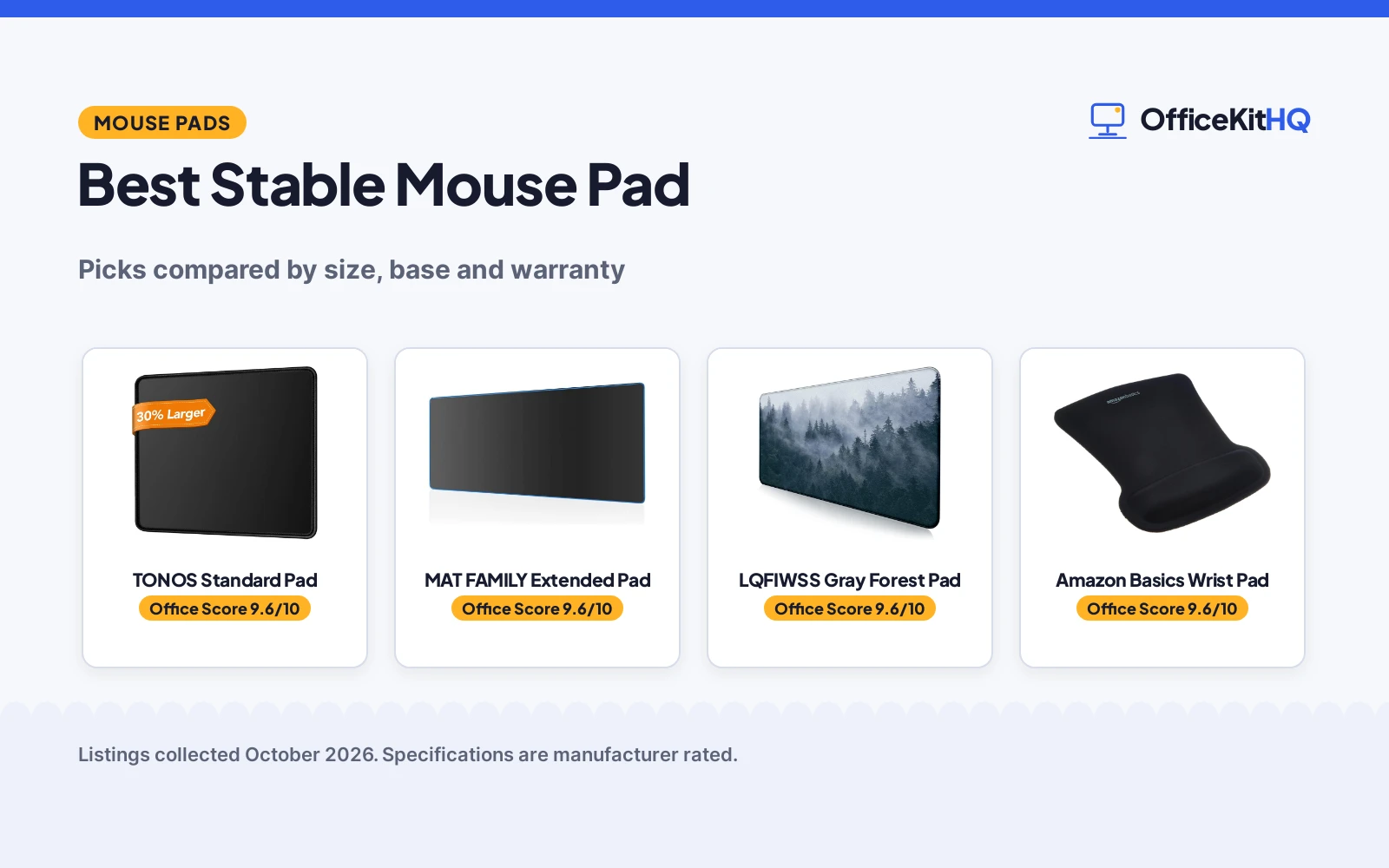 Best Stable Mouse Pad (2026): 5 Picks Compared