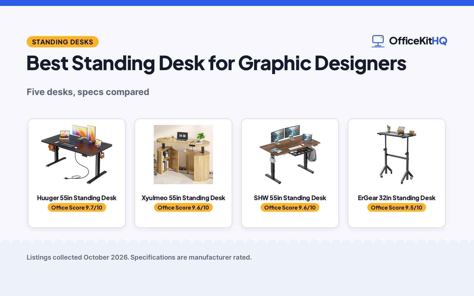Best Standing Desk for Graphic Designers (2026)