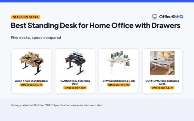 Best Standing Desk for Home Office with Drawers (2026): 5 Compared