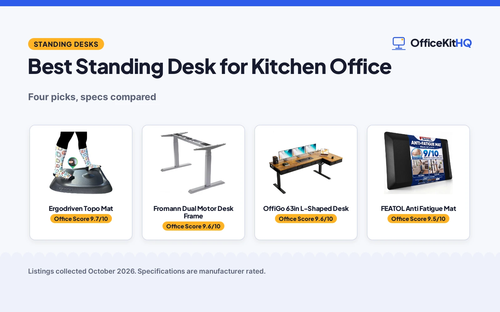 Best Standing Desk for Kitchen Office (2026): 4 Compared