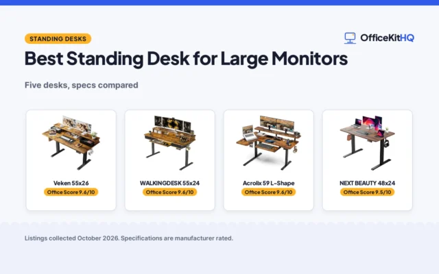 Best Standing Desk for Large Monitors: 5 Compared