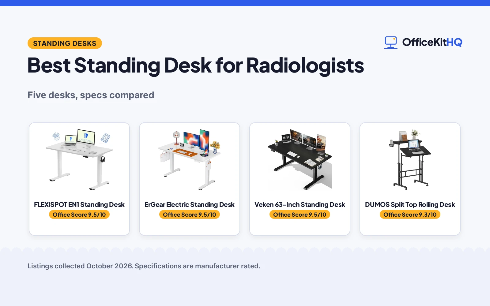 Best Standing Desk for Radiologists: 5 Picks Compared
