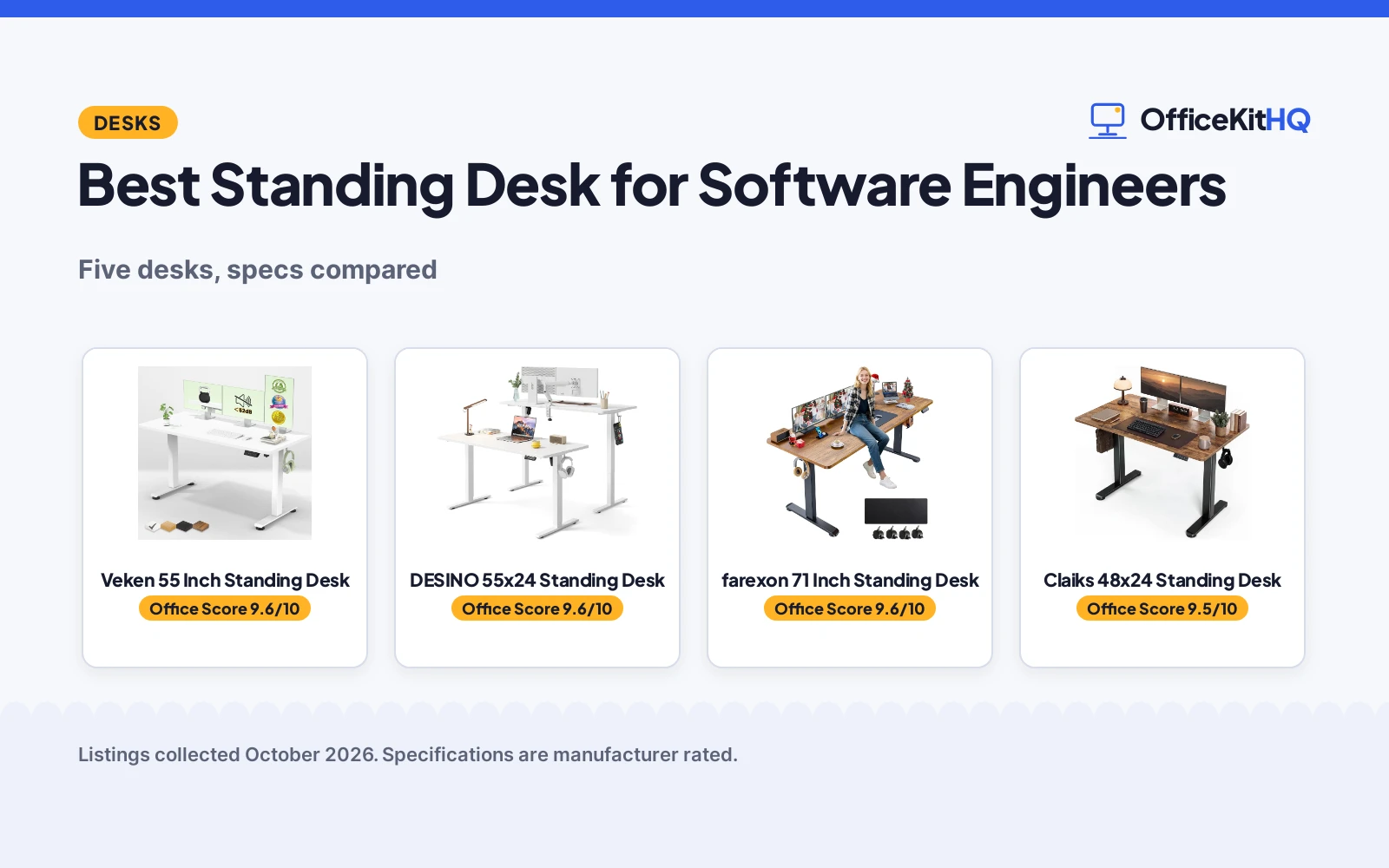 Best Standing Desk for Software Engineers (2026): 5 Compared