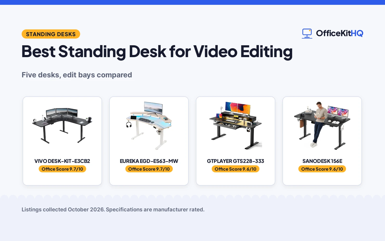 Best Standing Desk for Video Editing (2026): 5 Compared