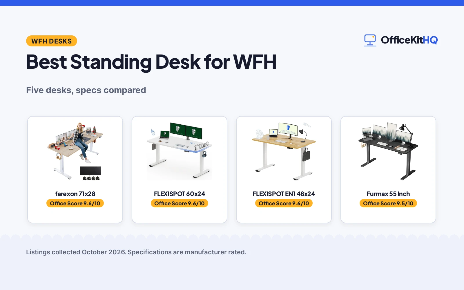 Best Standing Desk for WFH (2026): 5 Home Picks