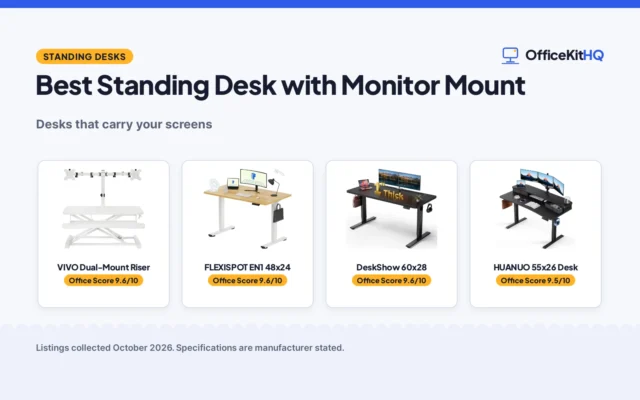Best Standing Desk with Monitor Mount (2026): 5 Compared