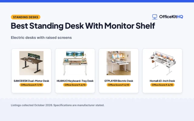 Best Standing Desk With Monitor Shelf (2026): 5 Compared