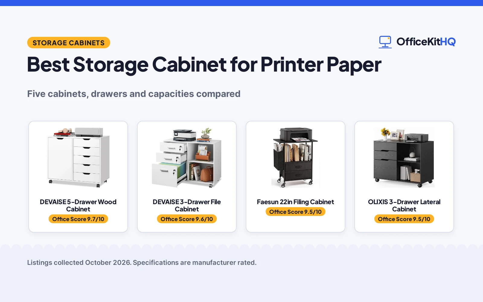 Best Storage Cabinet for Printer Paper (2026): 5 Compared