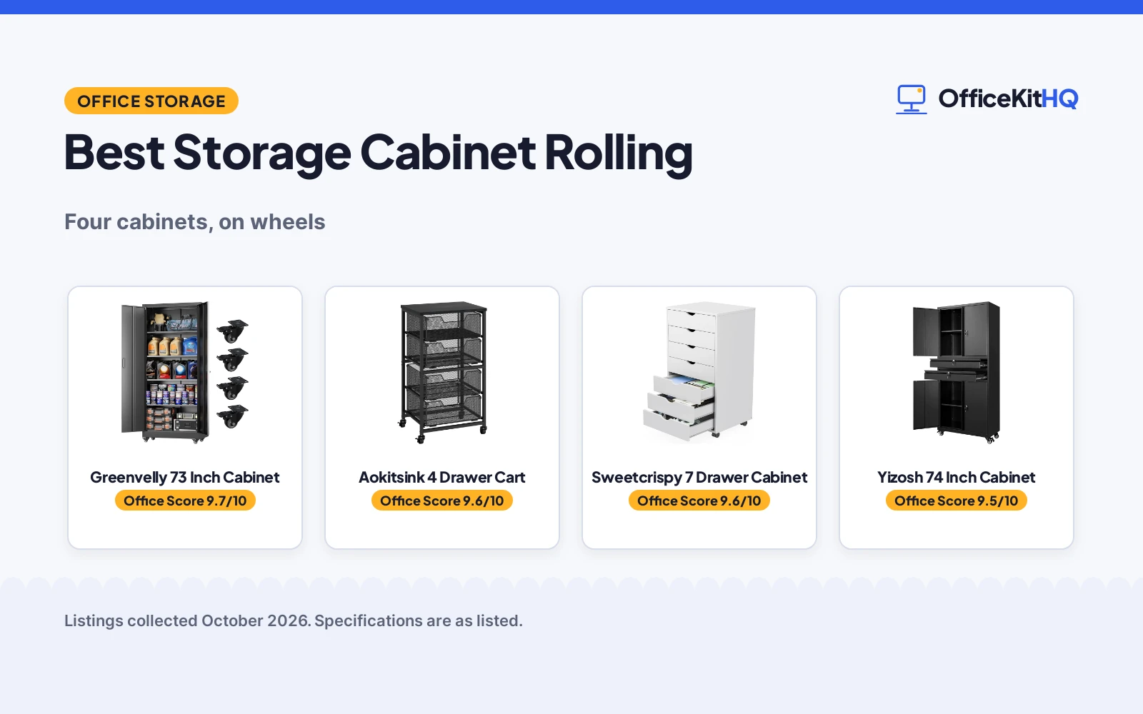 Best Storage Cabinet Rolling (2026): 4 Cabinets Compared