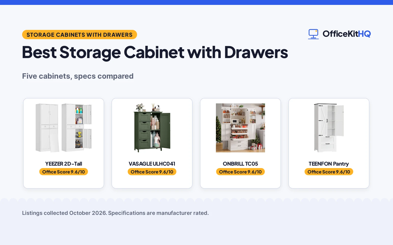 Best Storage Cabinet with Drawers (2026): 5 Compared