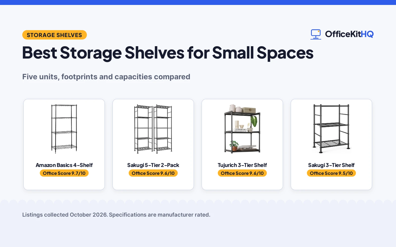 Best Storage Shelves for Small Spaces (2026): 5 Compared