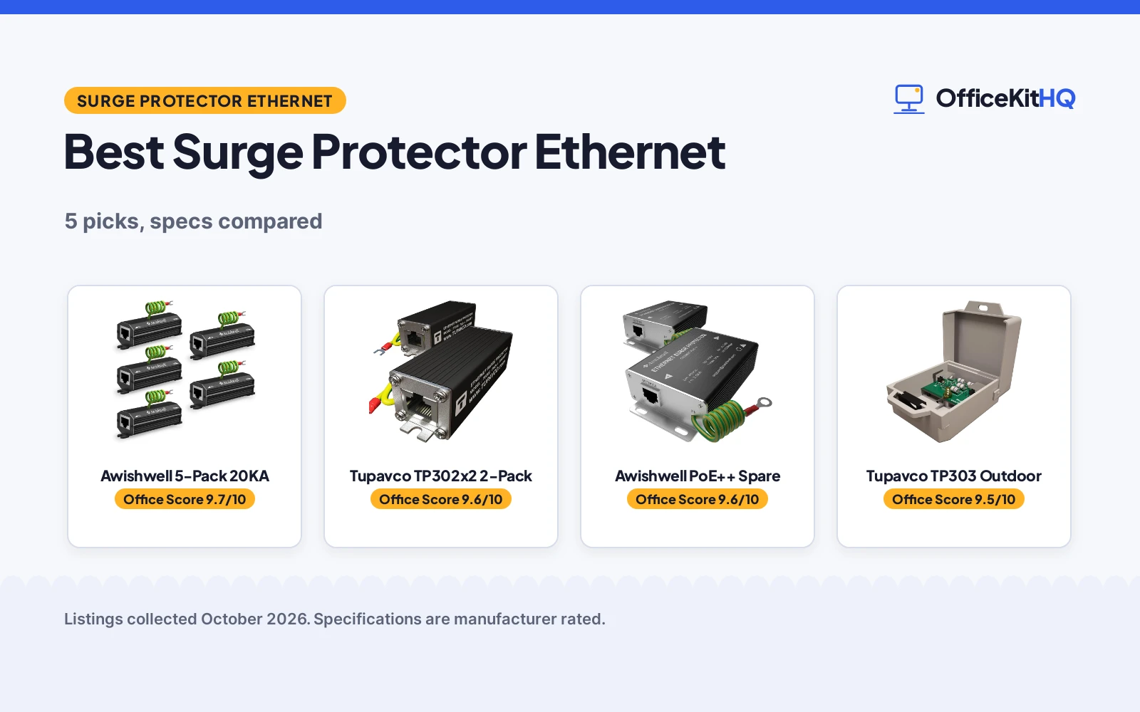 Best Surge Protector Ethernet (2026): 5 Picks Compared