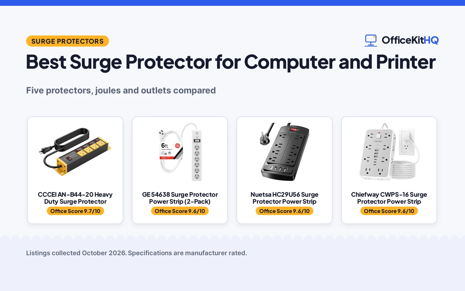 Best Surge Protector for Computer and Printer: 5 Compared