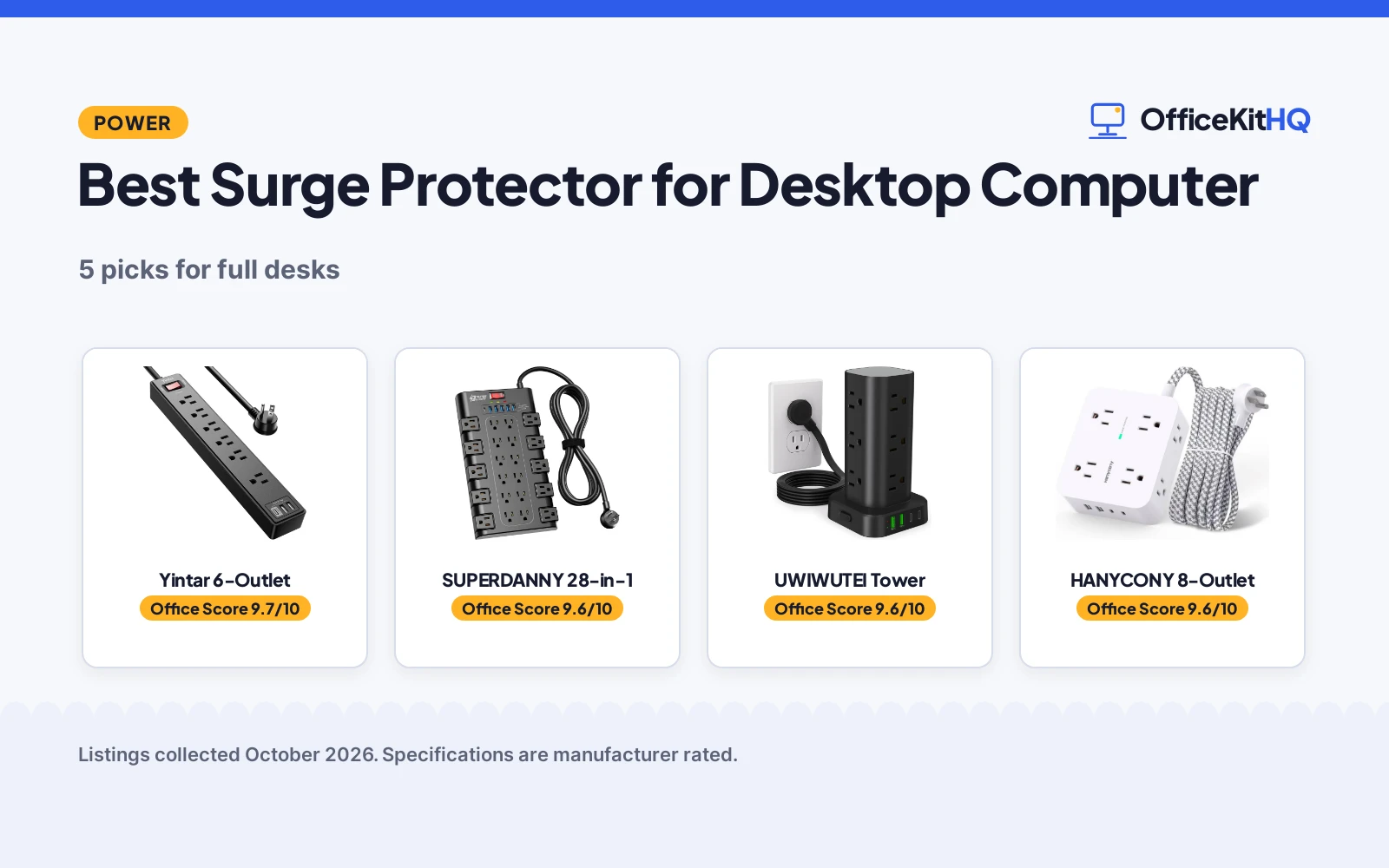Best Surge Protector for Desktop Computer (2026): 5 Compared