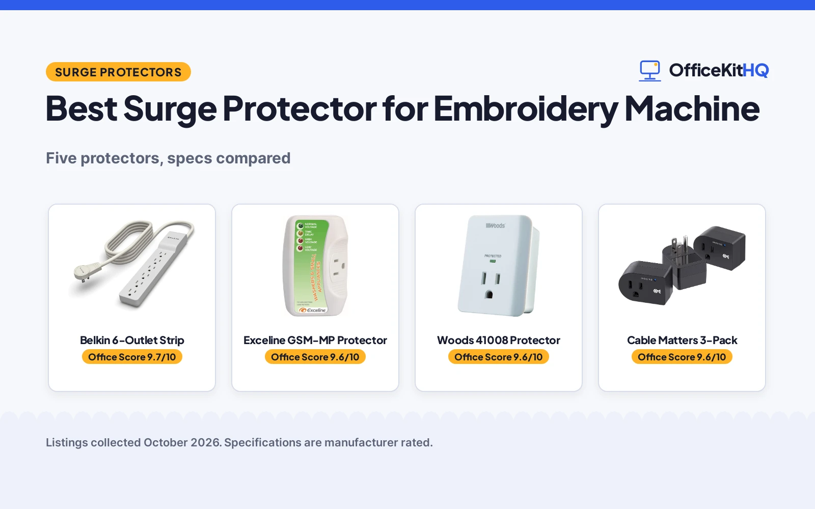 Best Surge Protector for Embroidery Machine (2026): 5 Compared