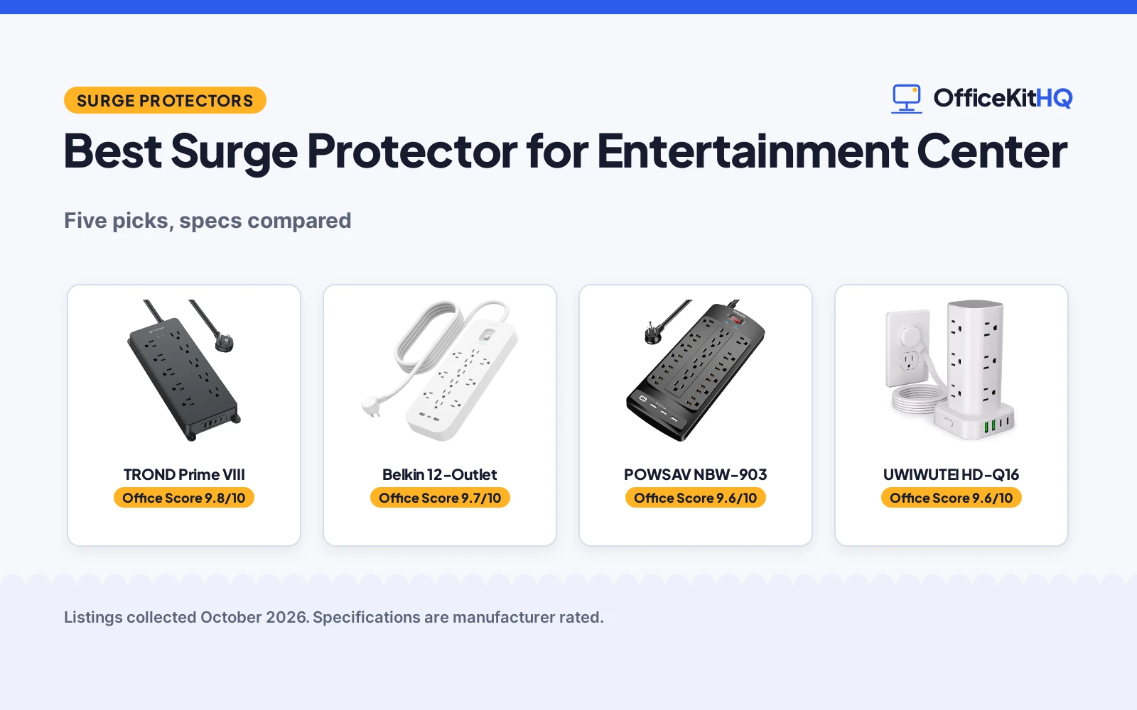 Best Surge Protector for Entertainment Center (2026): 5 Compared