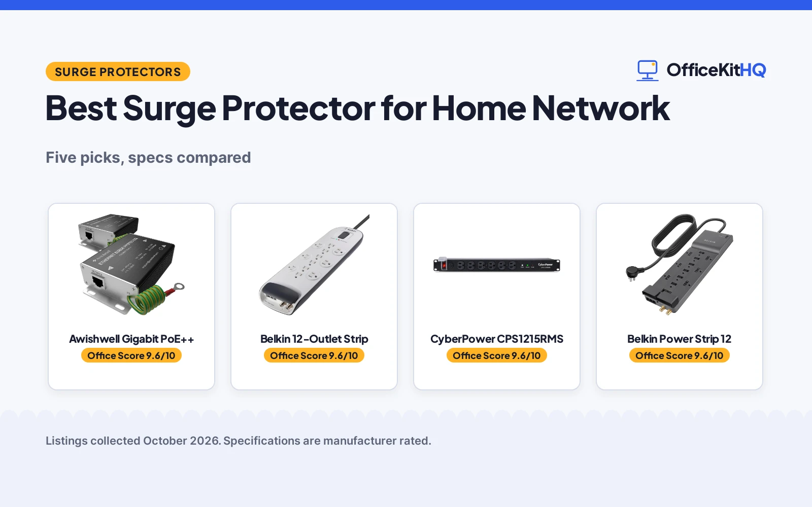 Best Surge Protector for Home Network: 5 Picks Compared