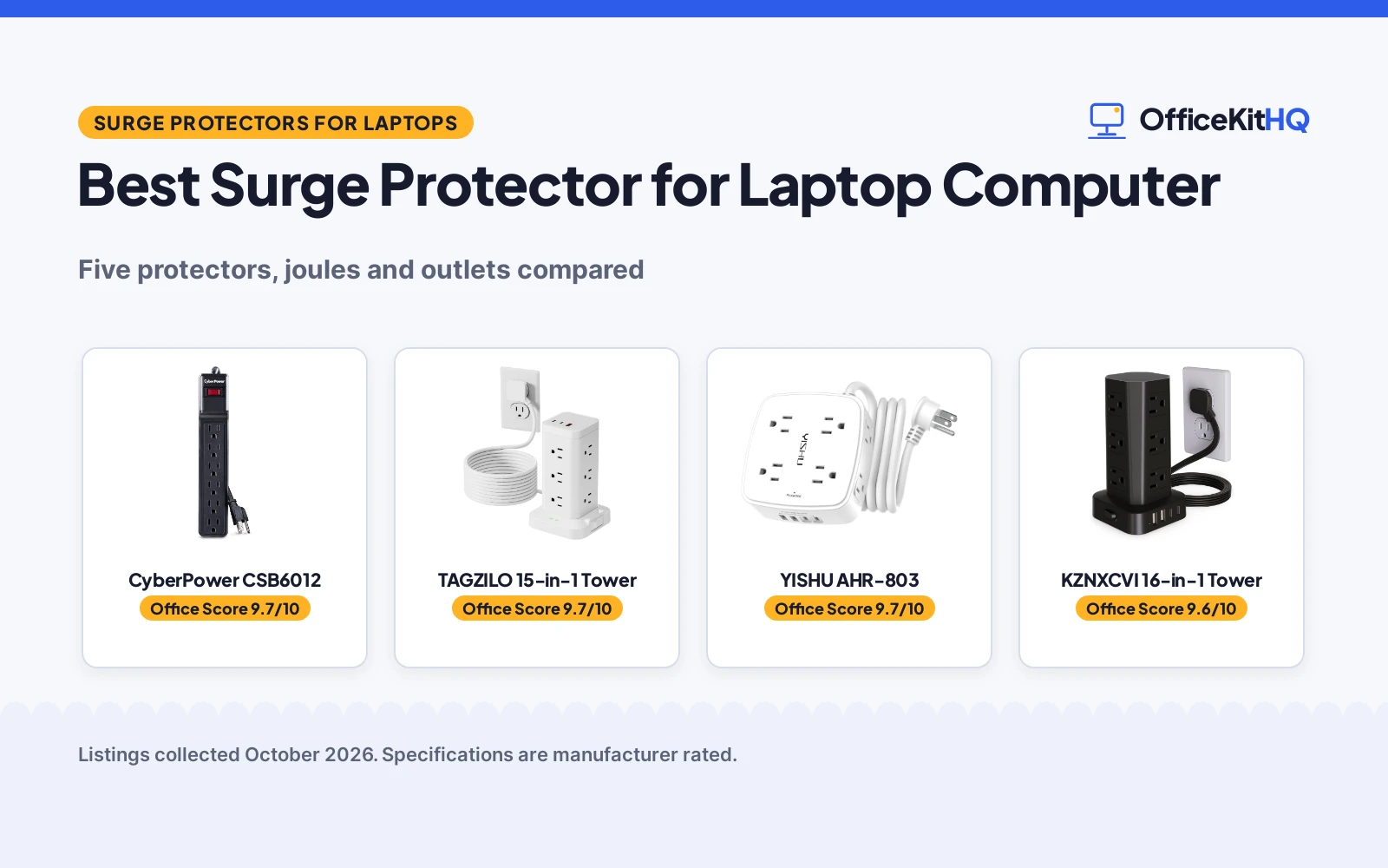 Best Surge Protector for Laptop Computer (2026): 5 Compared