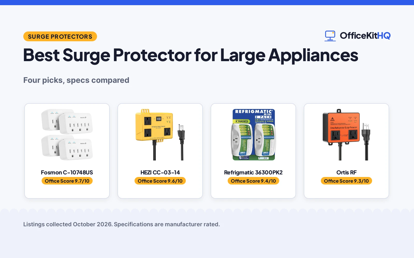 Best Surge Protector for Large Appliances (2026): 4 Compared