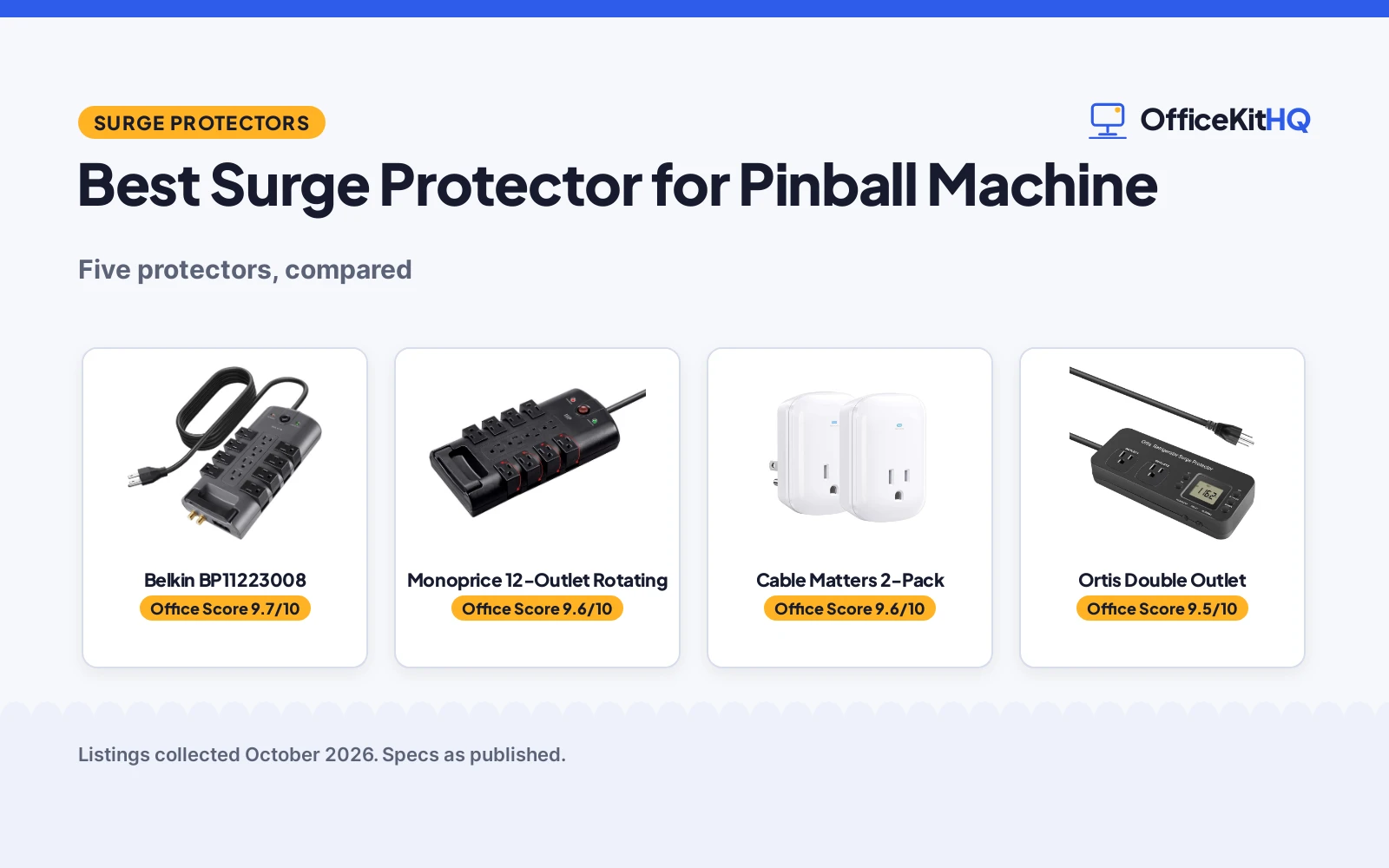 Best Surge Protector for Pinball Machine (2026): 5 Picks Compared