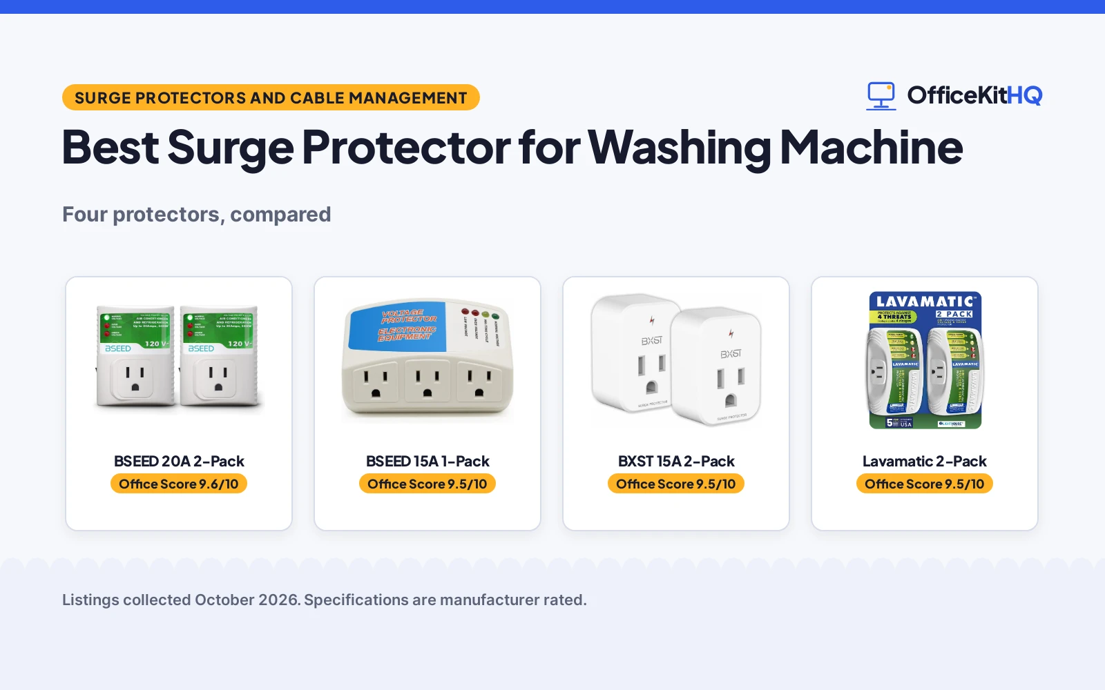 Best Surge Protector for Washing Machine (2026): 4 Compared