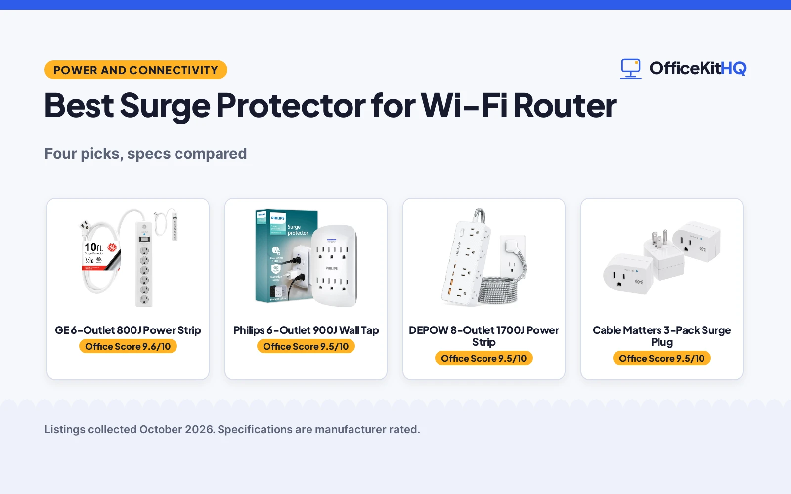 Best Surge Protector for Wi-Fi Router (2026): 4 Compared