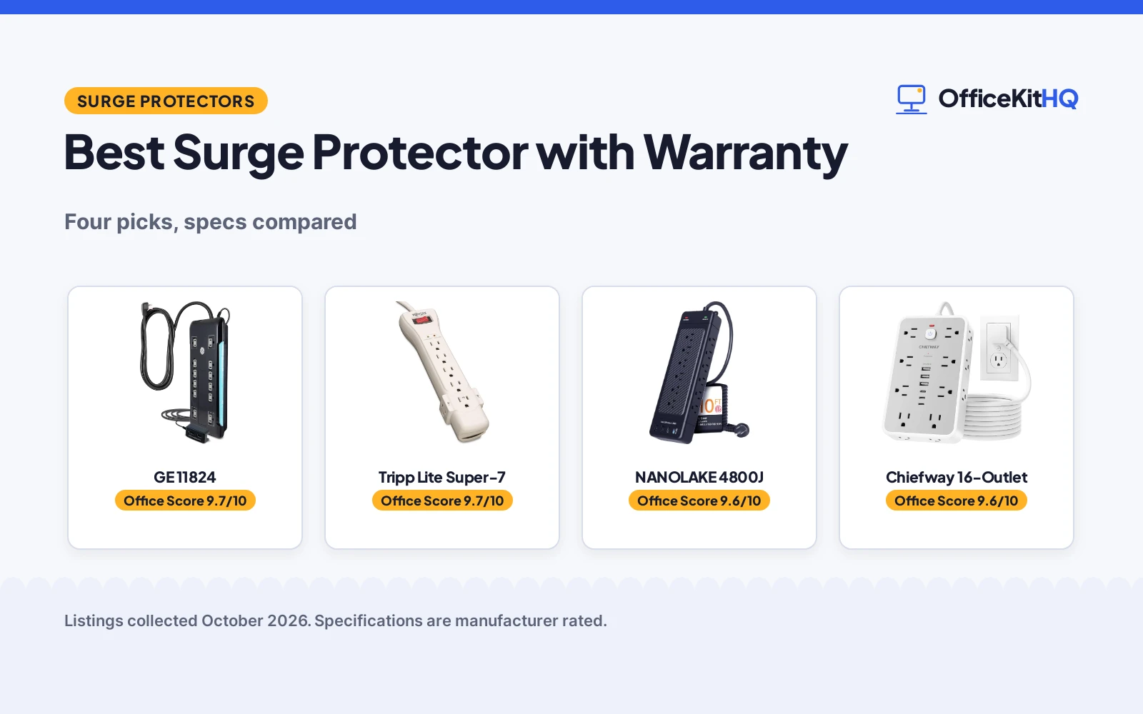 Best Surge Protector with Warranty (2026): 4 Compared