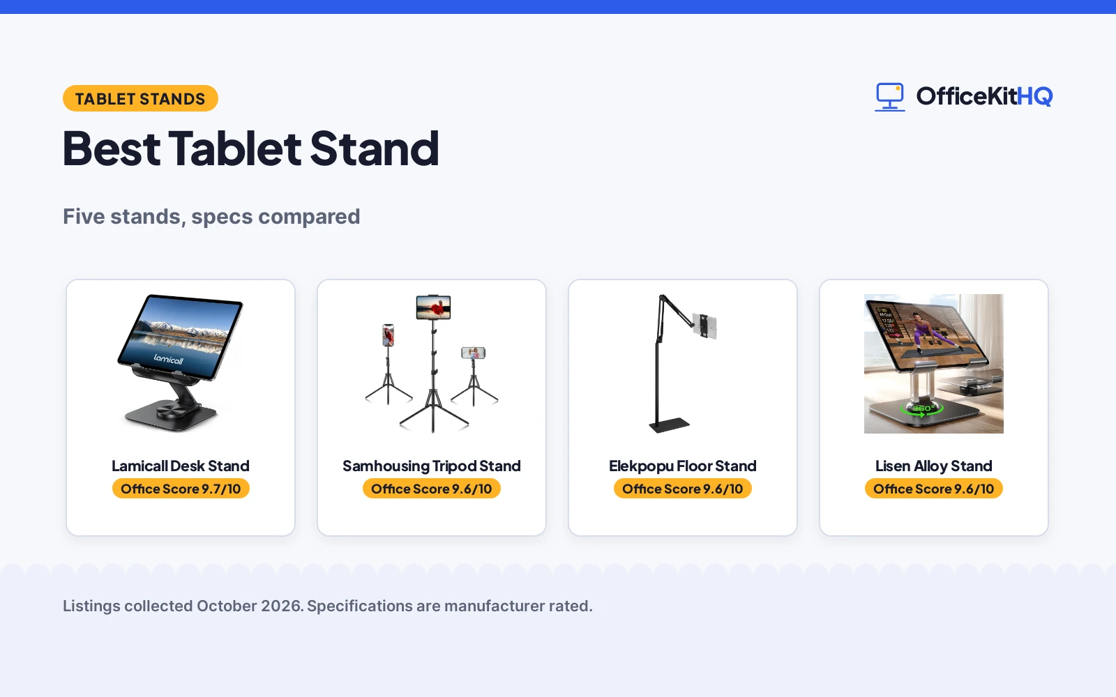 Best Tablet Stand (2026): 8 Desk and Floor Picks