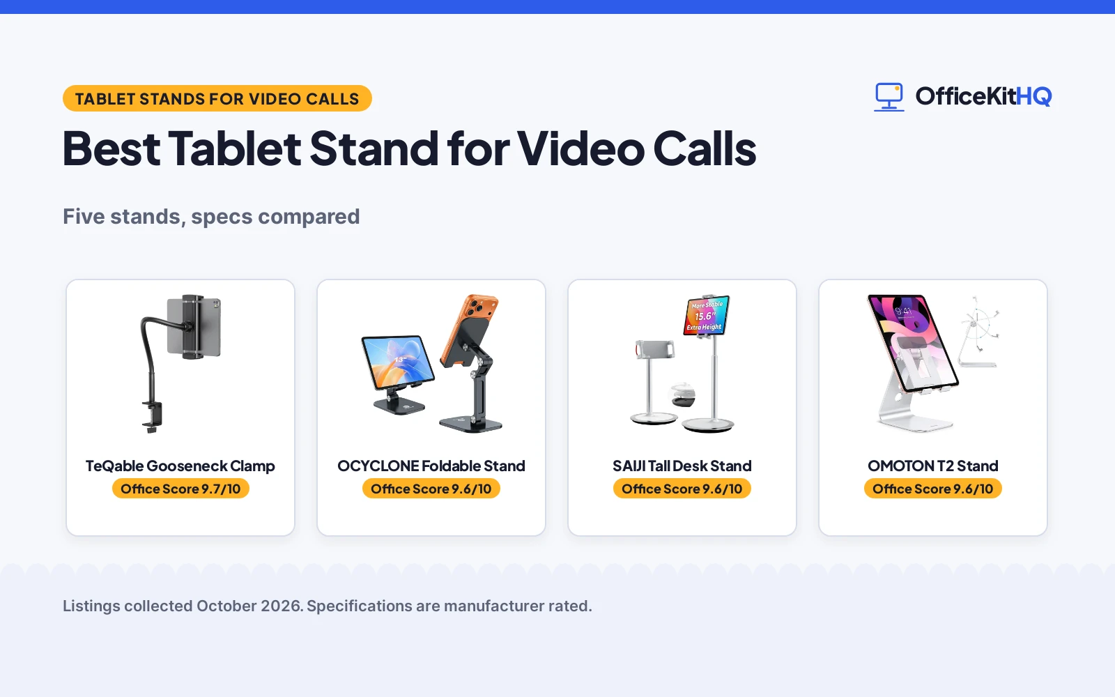 Best Tablet Stand for Video Calls (2026): 5 Stands Compared